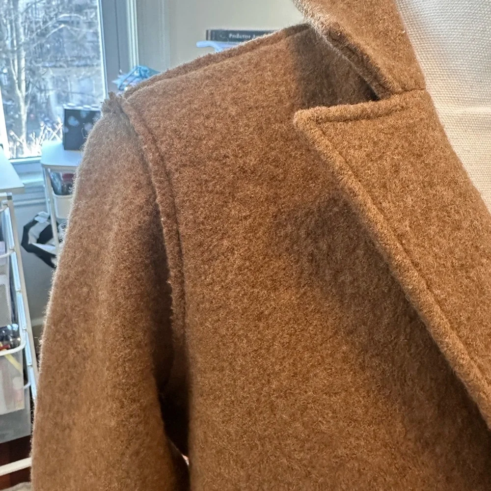 J. Crew Daphne topcoat in Italian boiled wool Women's Camel Coat - Picture 3 of 9